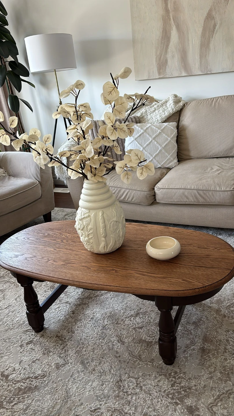 Oval Wood Coffee Table - photo 5