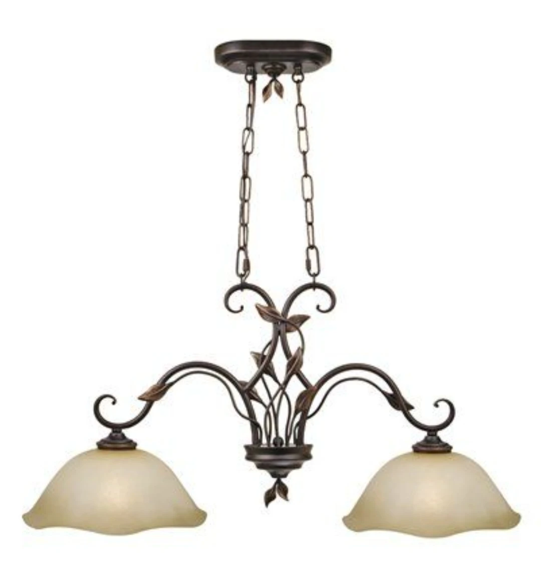 2-light decorative chandelier