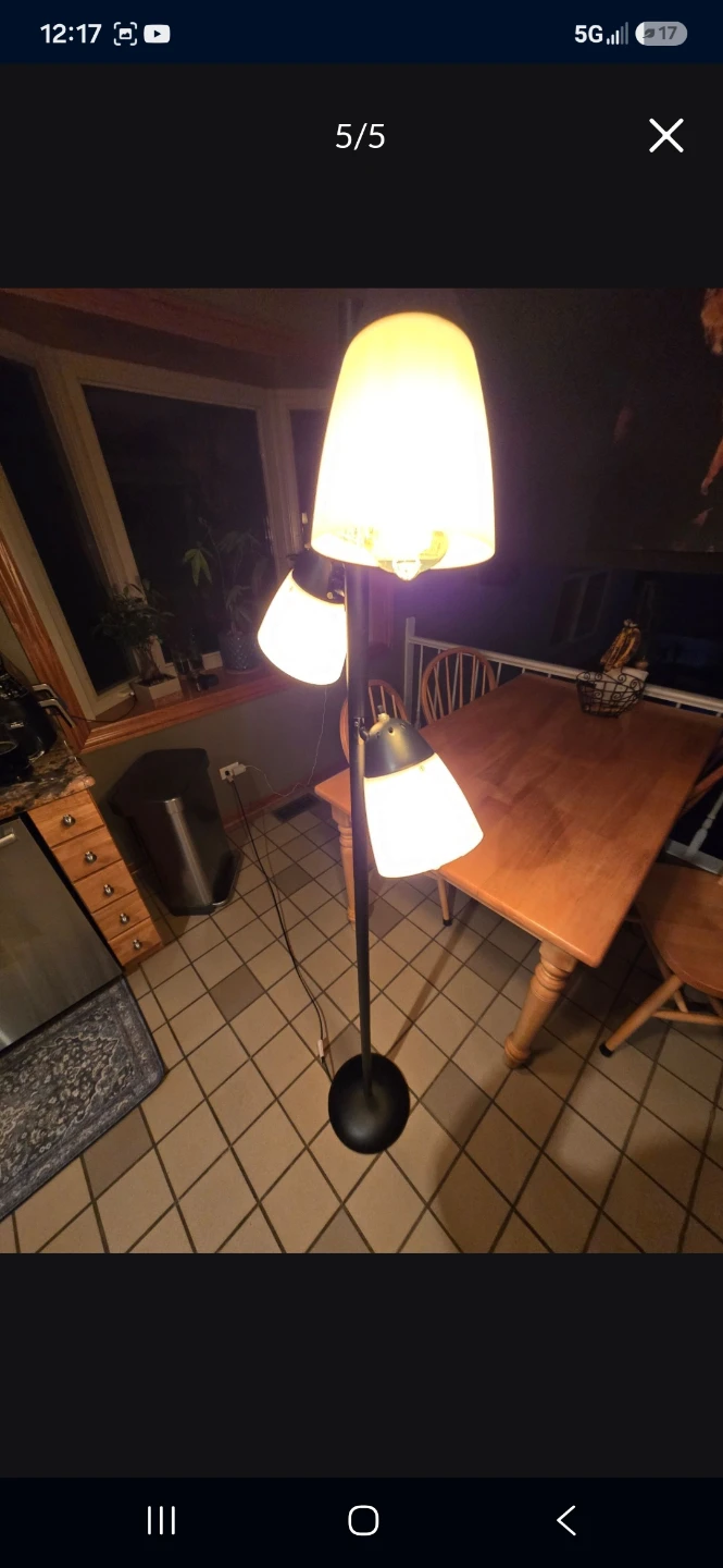 Black 3-Light Tree Floor Lamp - photo 2