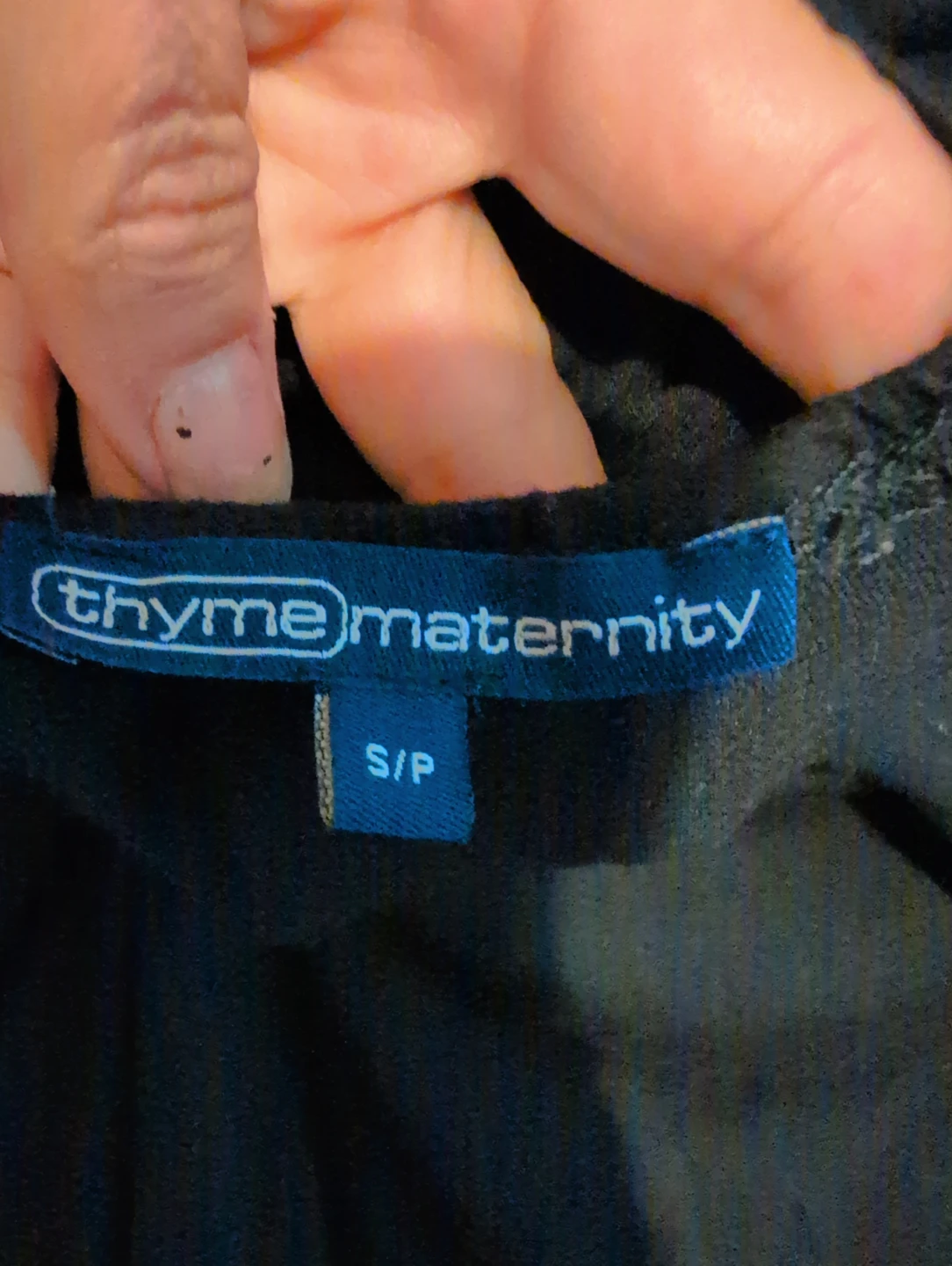 Thyme Maternity Black Top Size S/P - photo 5