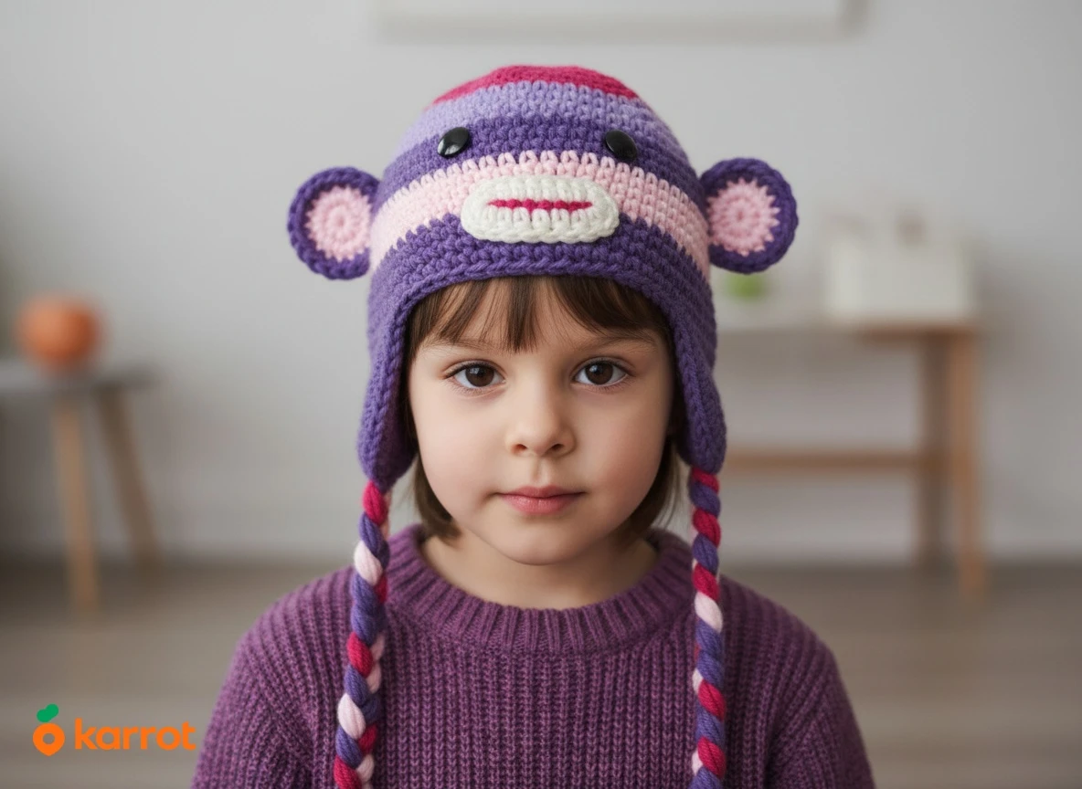 Handmade Crochet Monkey Hat - photo 2