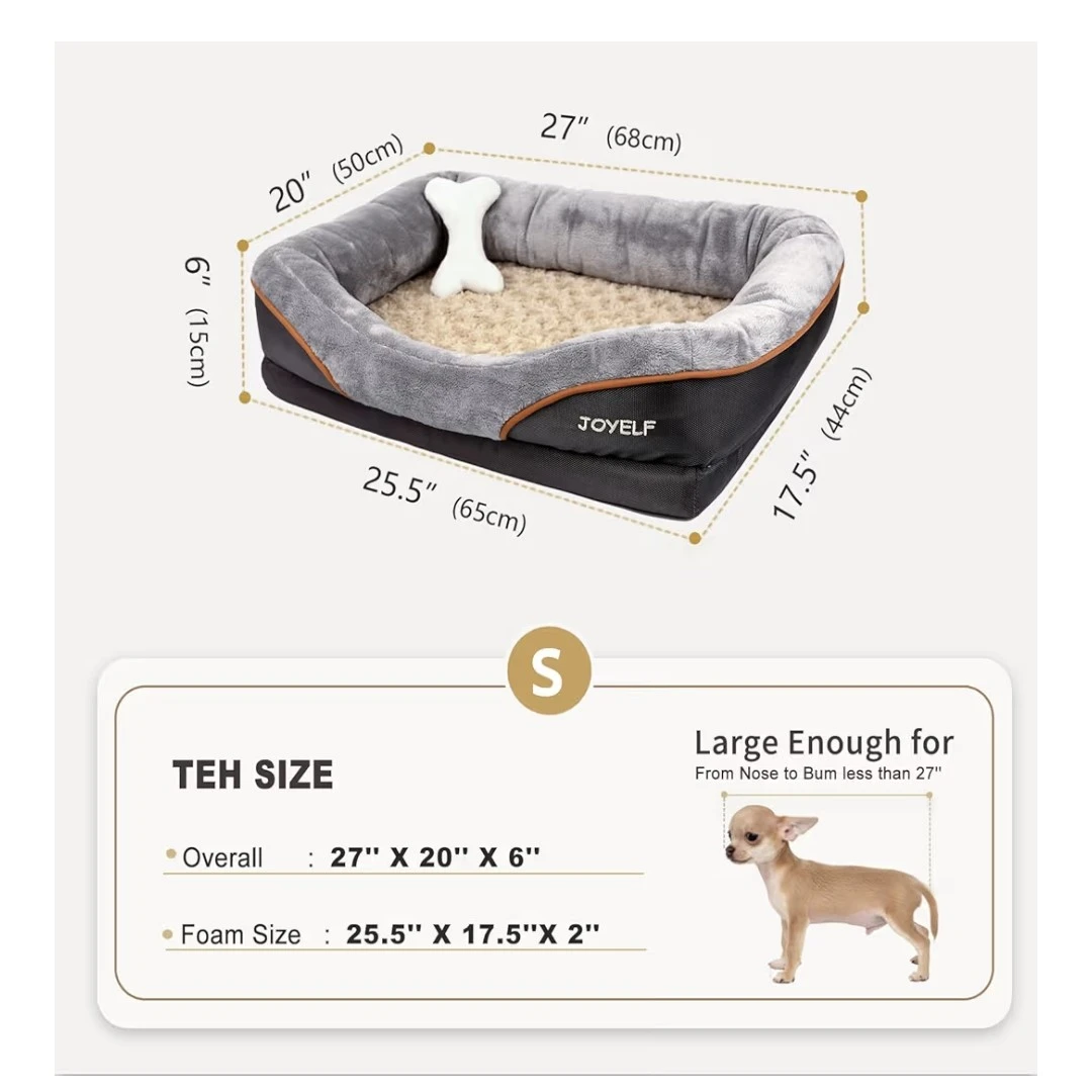 Dog Bed - Small - Orthopedic with Bolster - photo 3