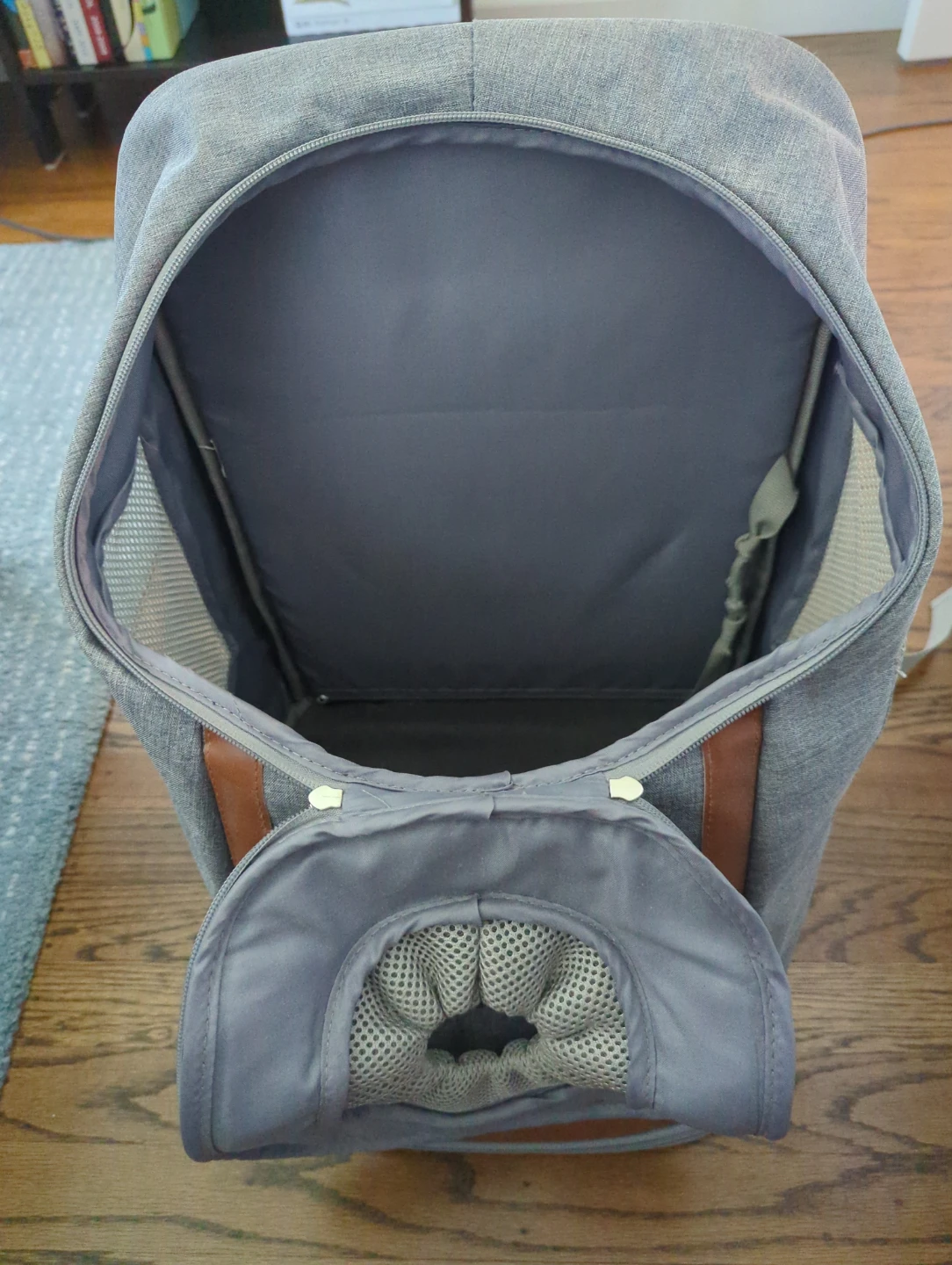 Grey Pet Carrier Backpack