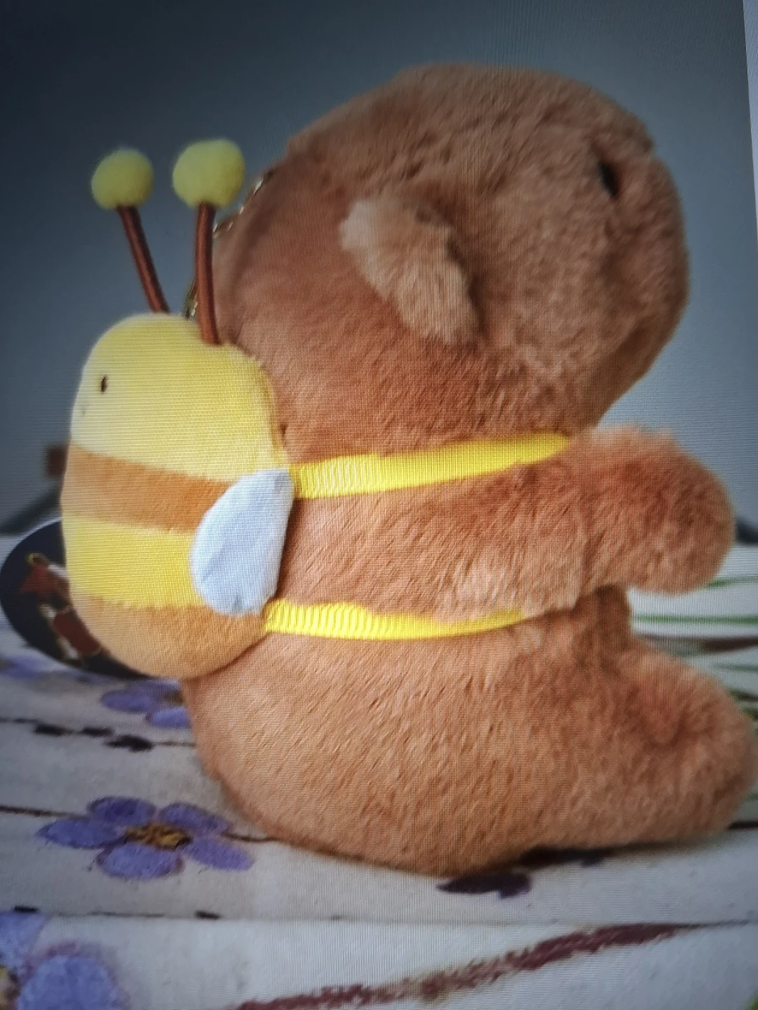 Plush Bee Teddy Bear Keychain