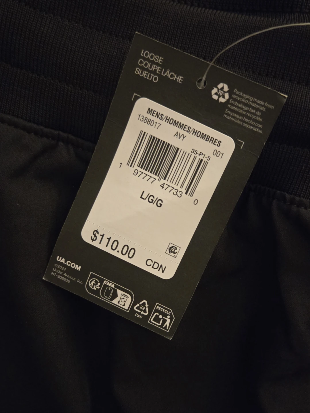 NWT UA Sportstyle Woven Men's Tapered Pants. Large. - photo 2