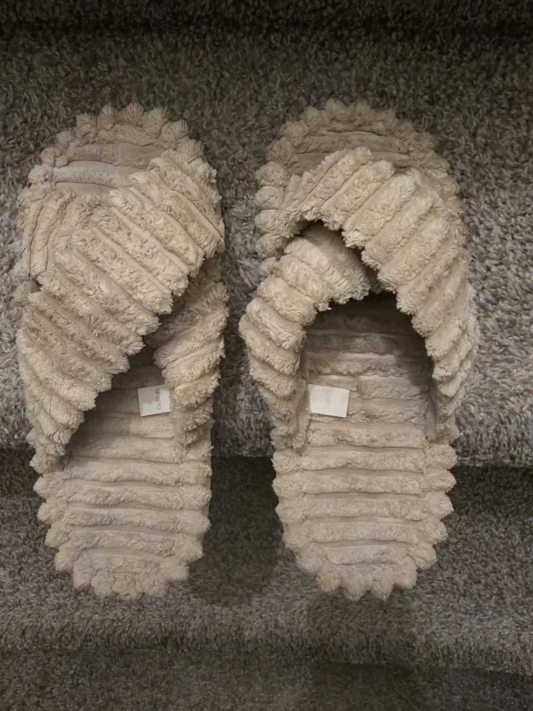 Cozy Beige Corduroy Slippers - photo 2