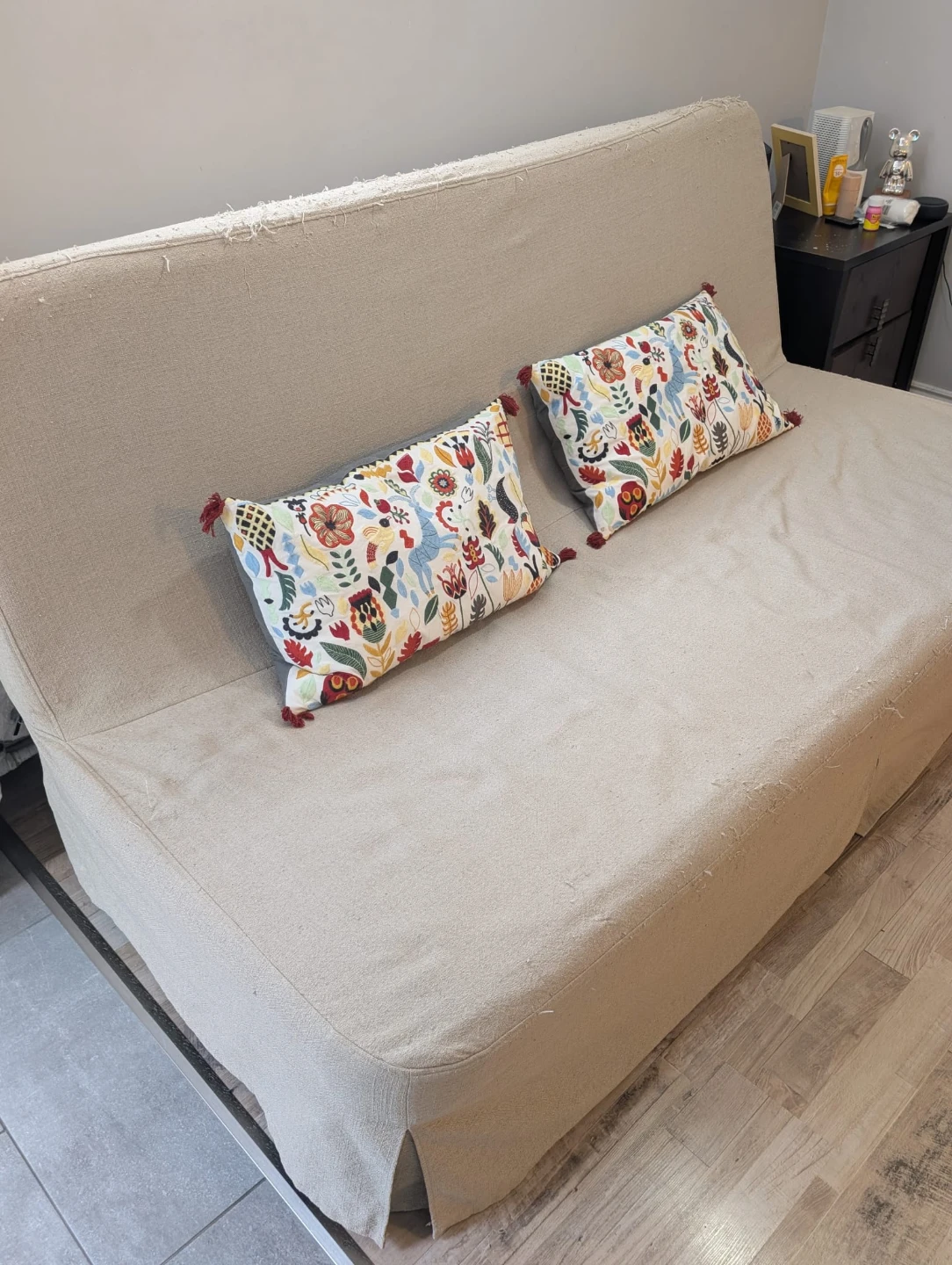 Sofa Bed with Decorative Pillows