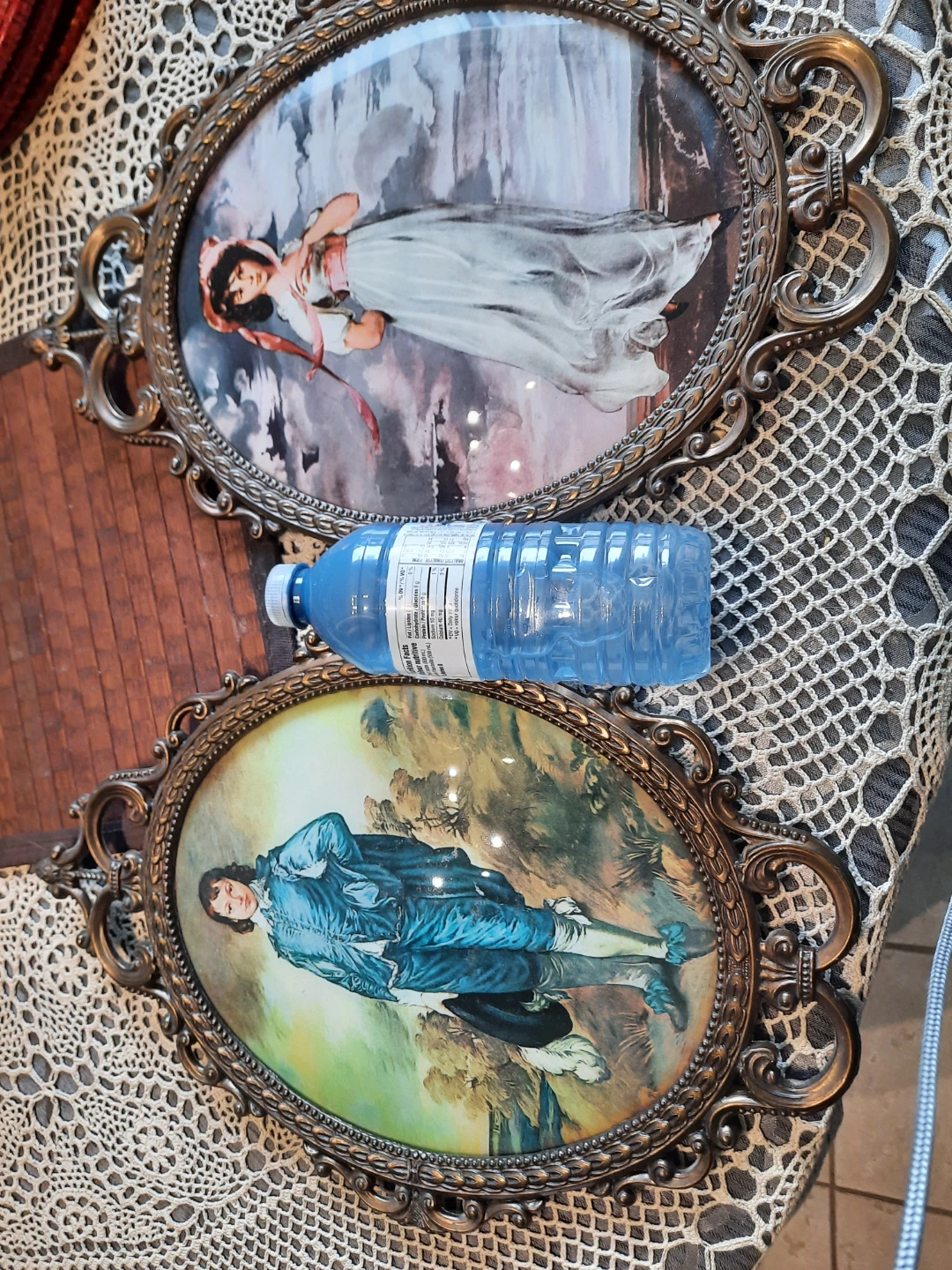 Vintage Oval Framed Art - Pair - photo 2