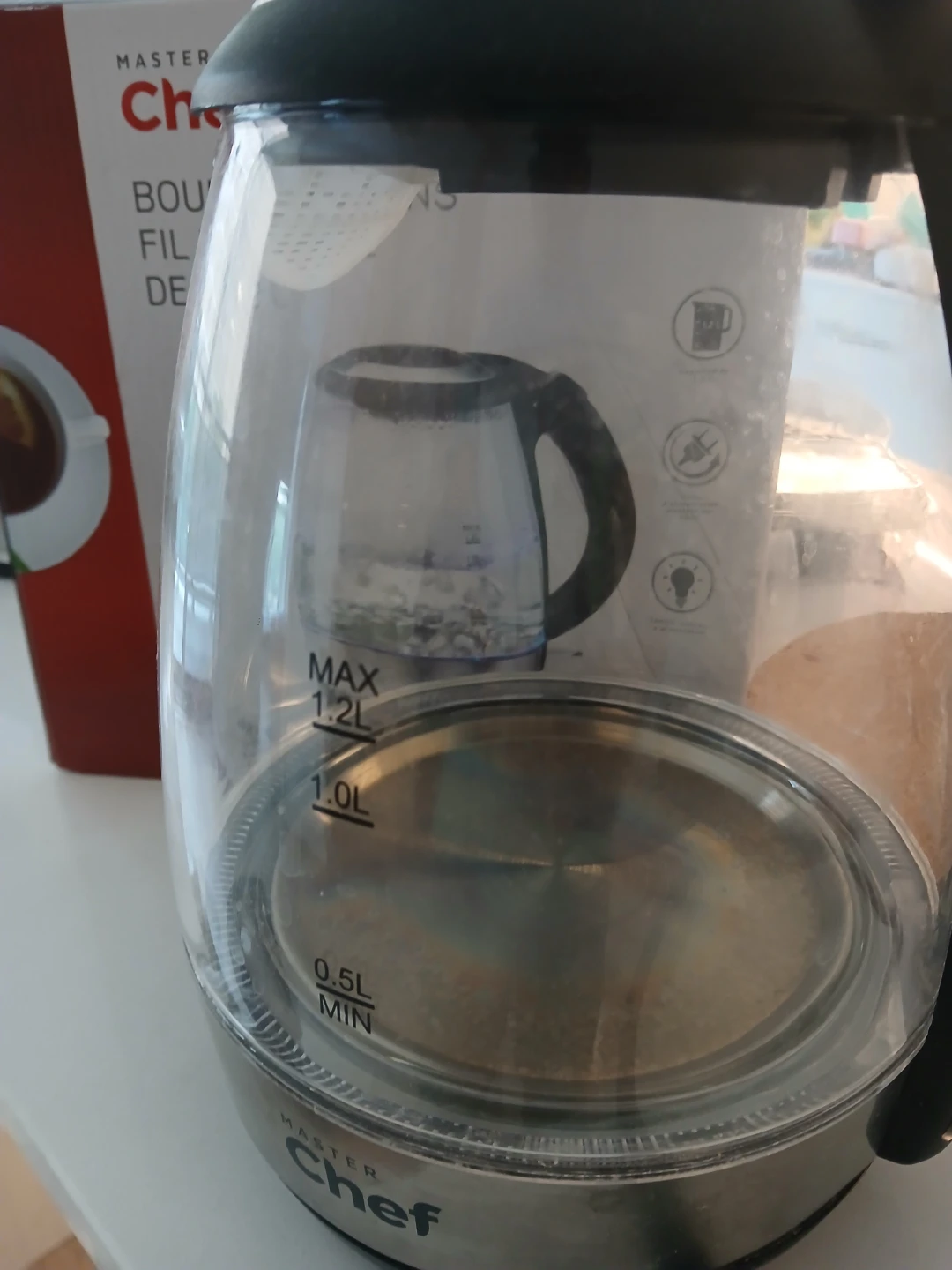 Master Chef Glass Electric Kettle 1.2L