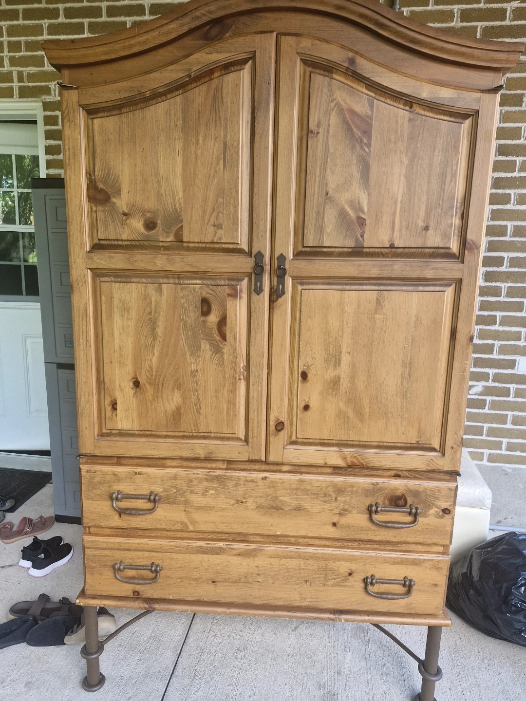 Wooden Armoire with Drawers