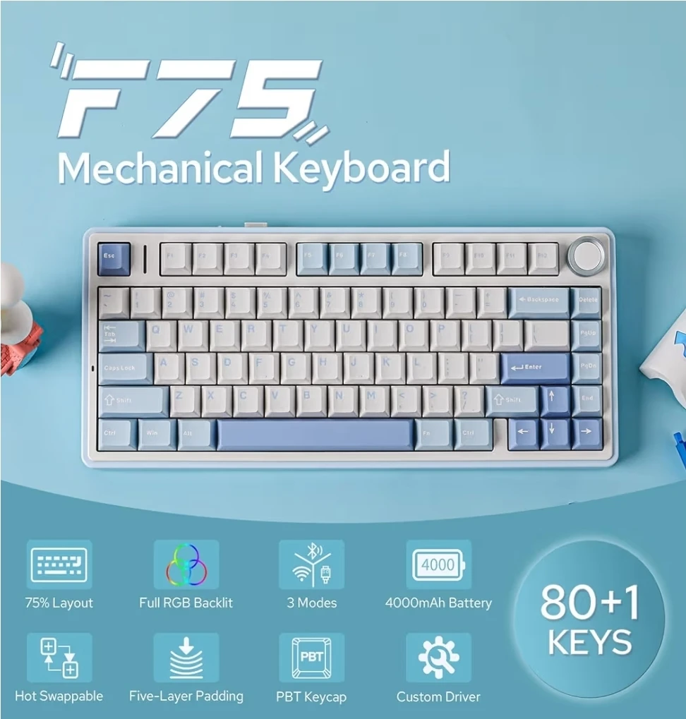 New EPOMAKER x Aula F75 Gasket Mechanical Keyboard - photo 2