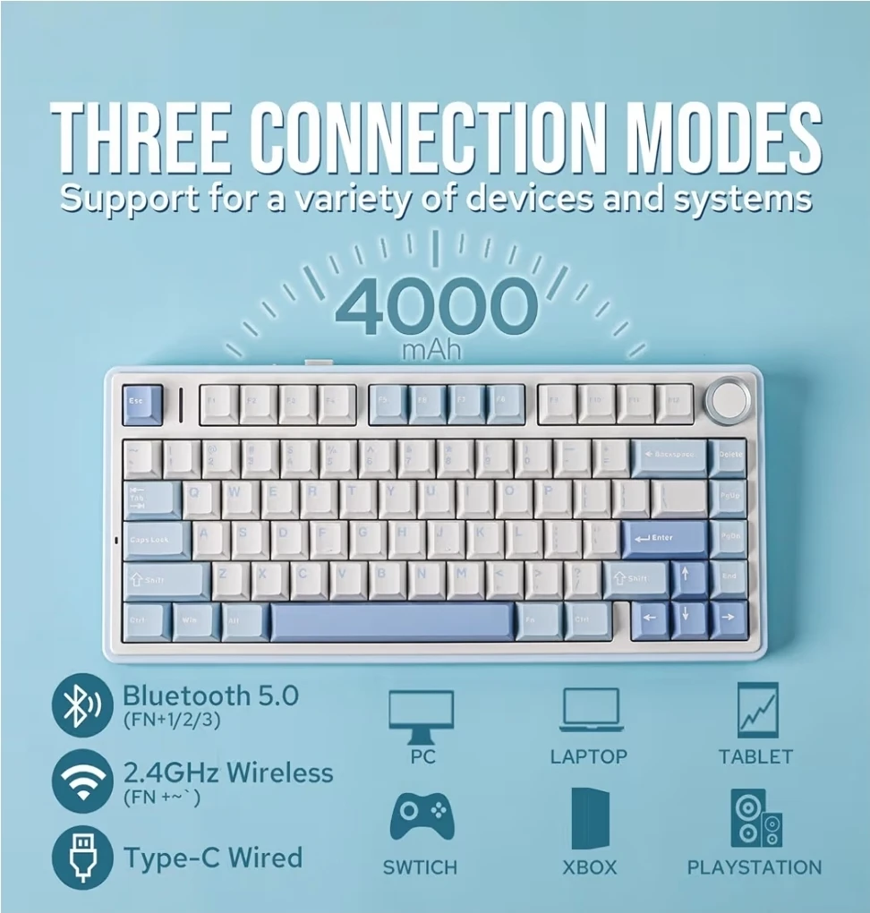New EPOMAKER x Aula F75 Gasket Mechanical Keyboard - photo 3