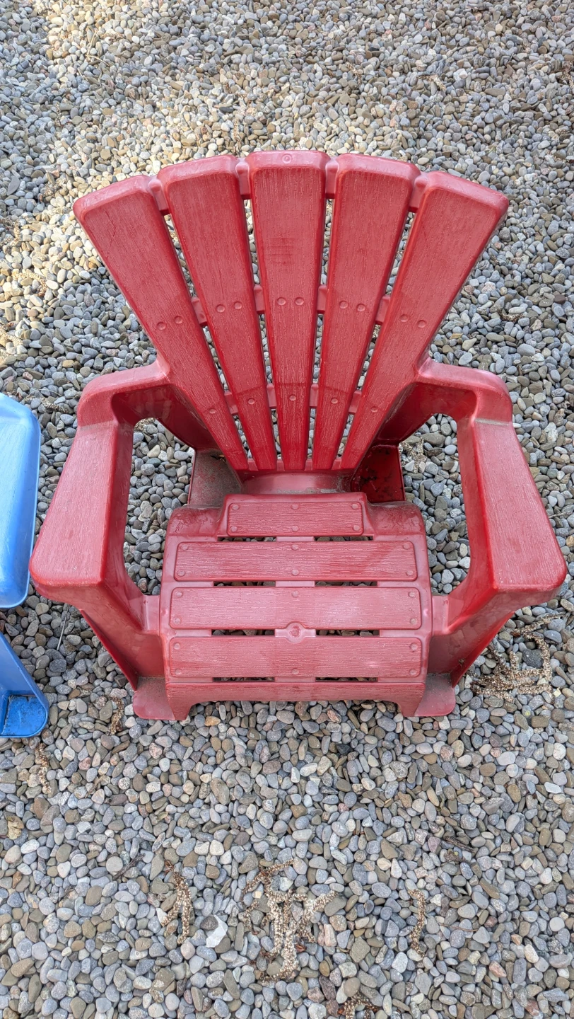 Kids Adirondack Chairs - Red and Blue - photo 3