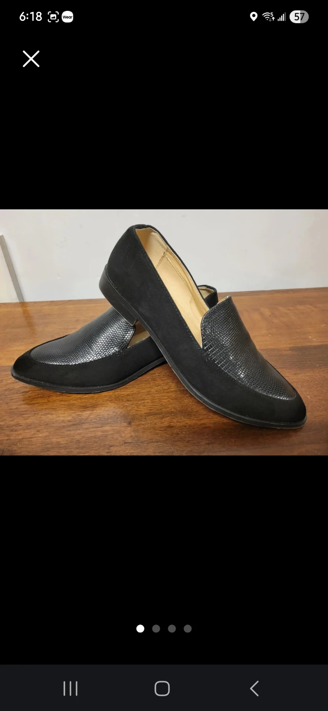 BYNDRY black loafer heels new 7.5