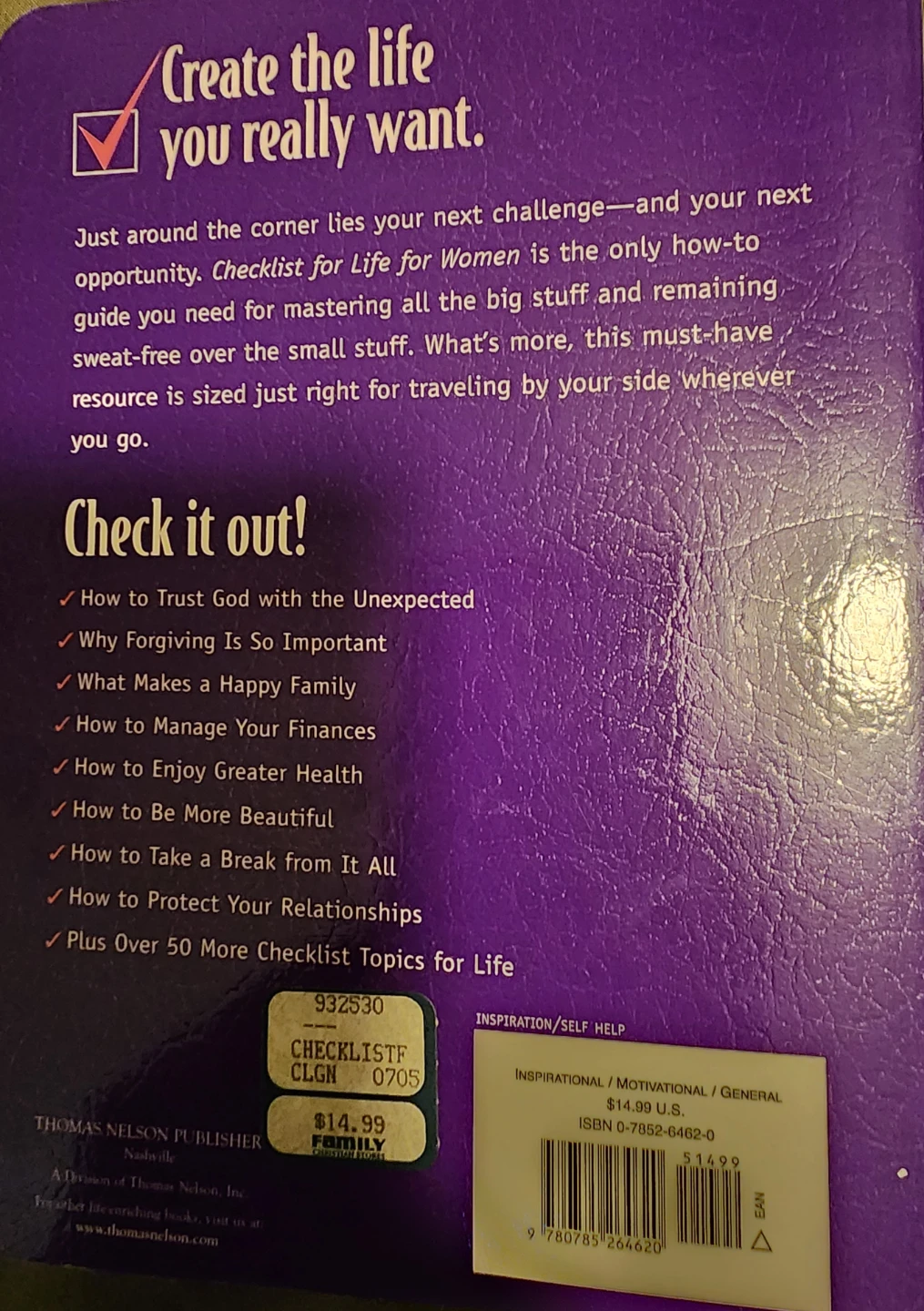 Checklist for Life for Women Book - photo 2