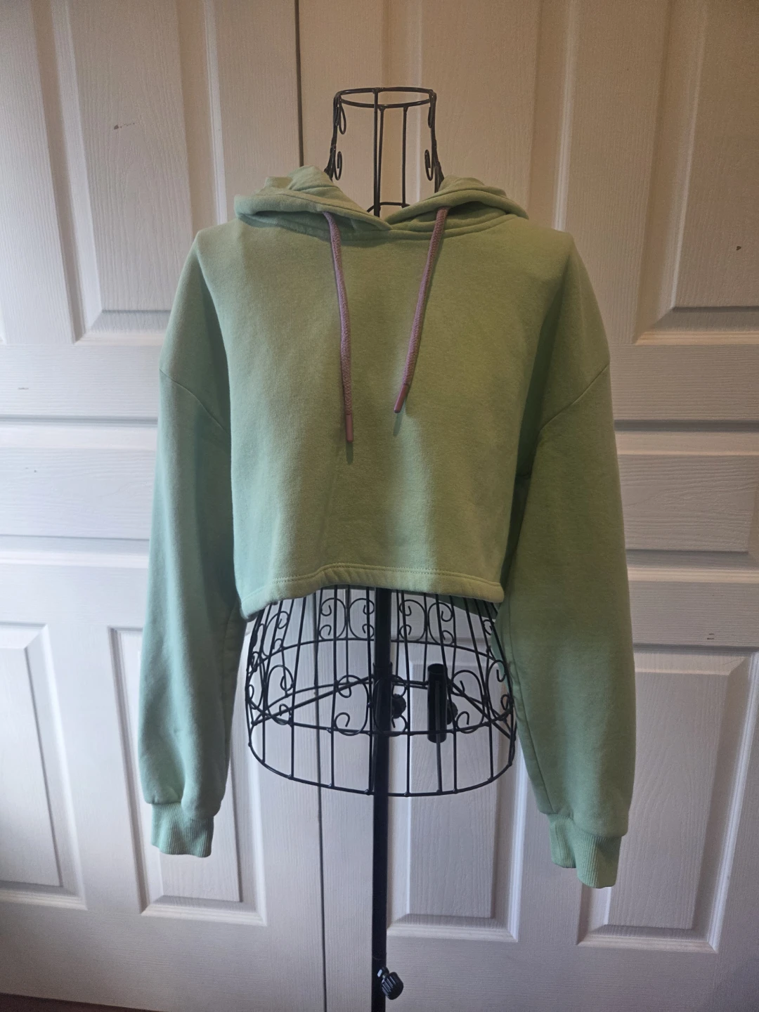Mint Green Cropped Hoodie