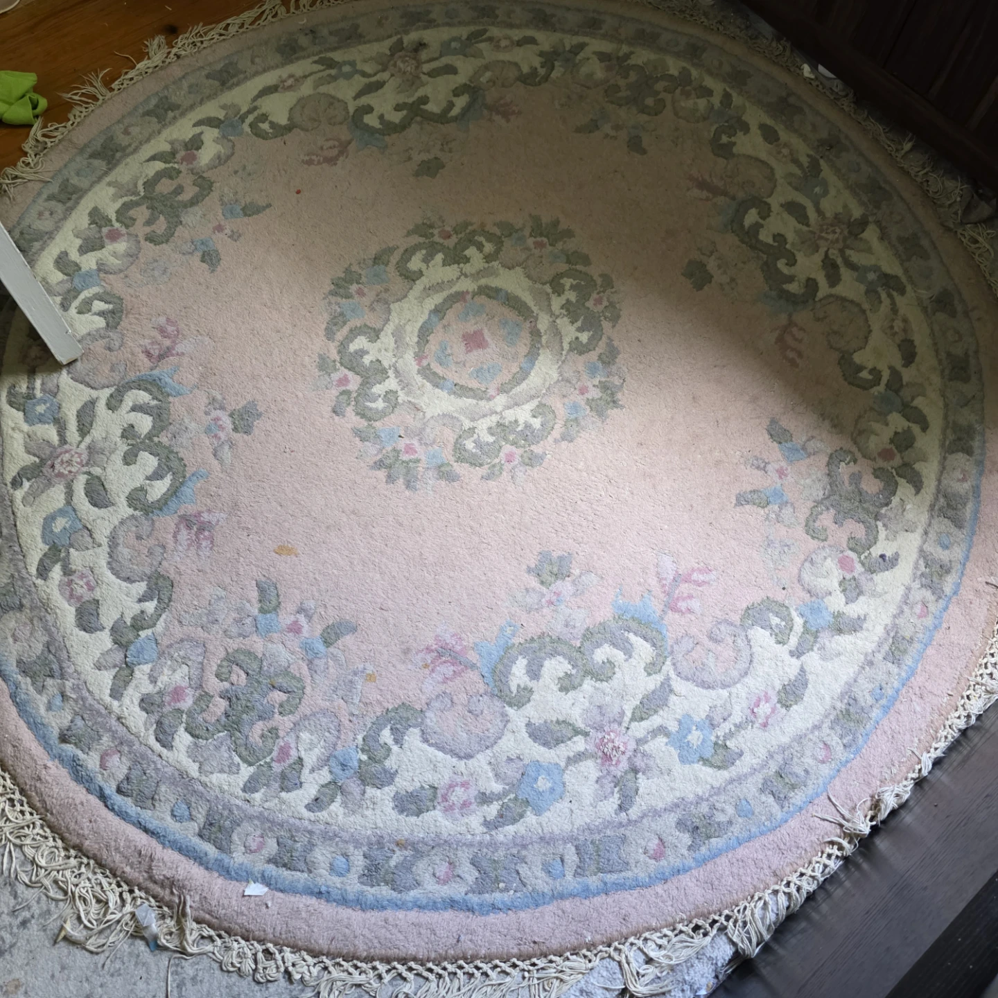 Wool Round Floral Rug⚽ - photo 2