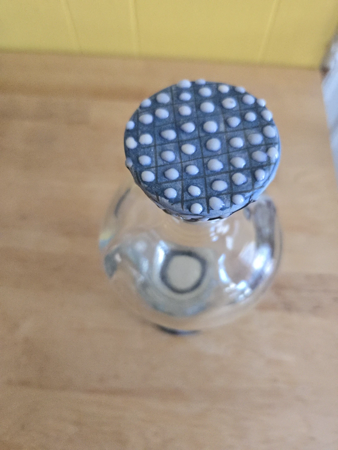Decorative Glass Bottle with Ceramic Base - photo 4