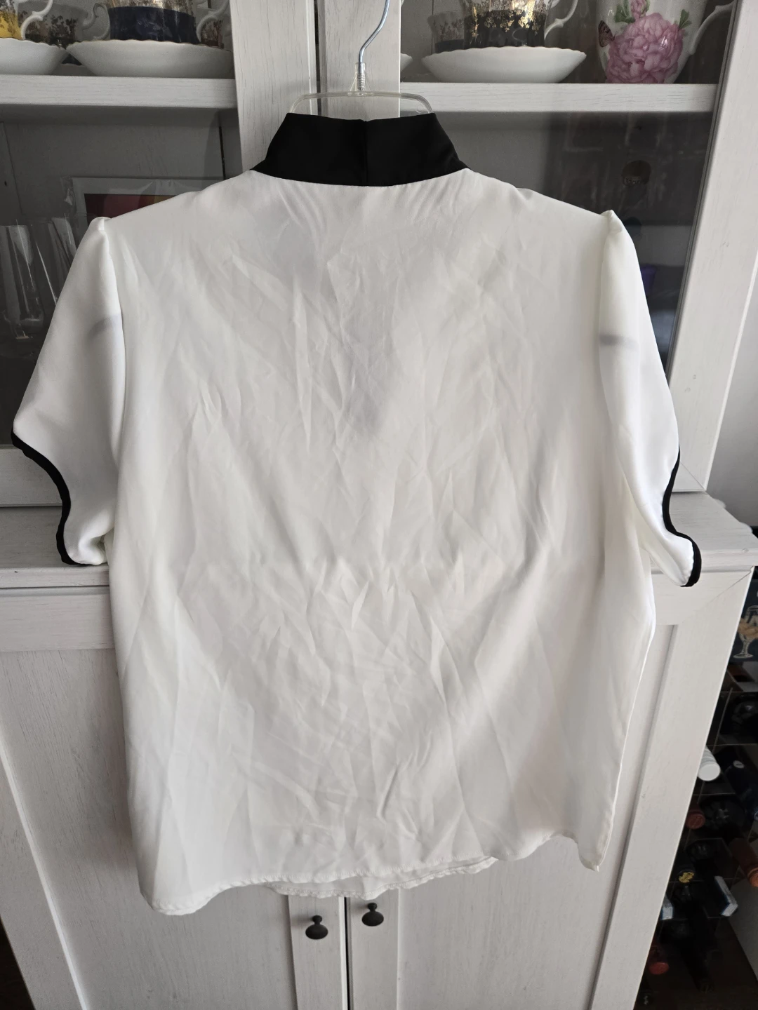 Emery Rose Women's White Collar Neck Blouse - Size L - photo 4