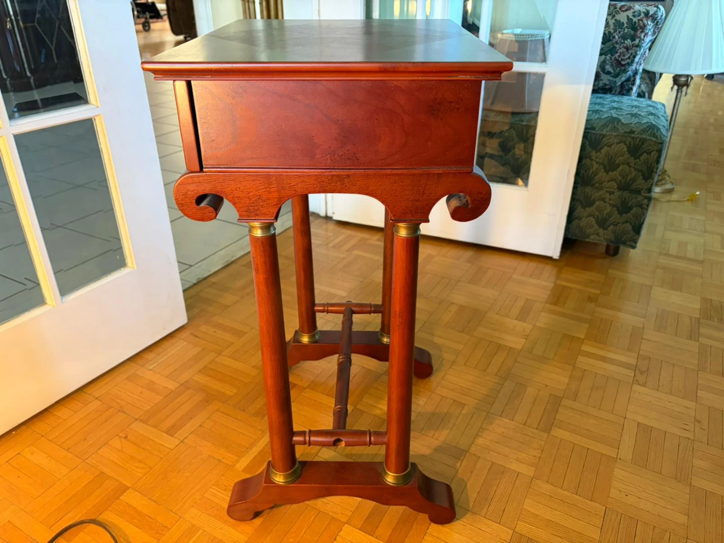 Solid Wood Side Table with Drawer - photo 5