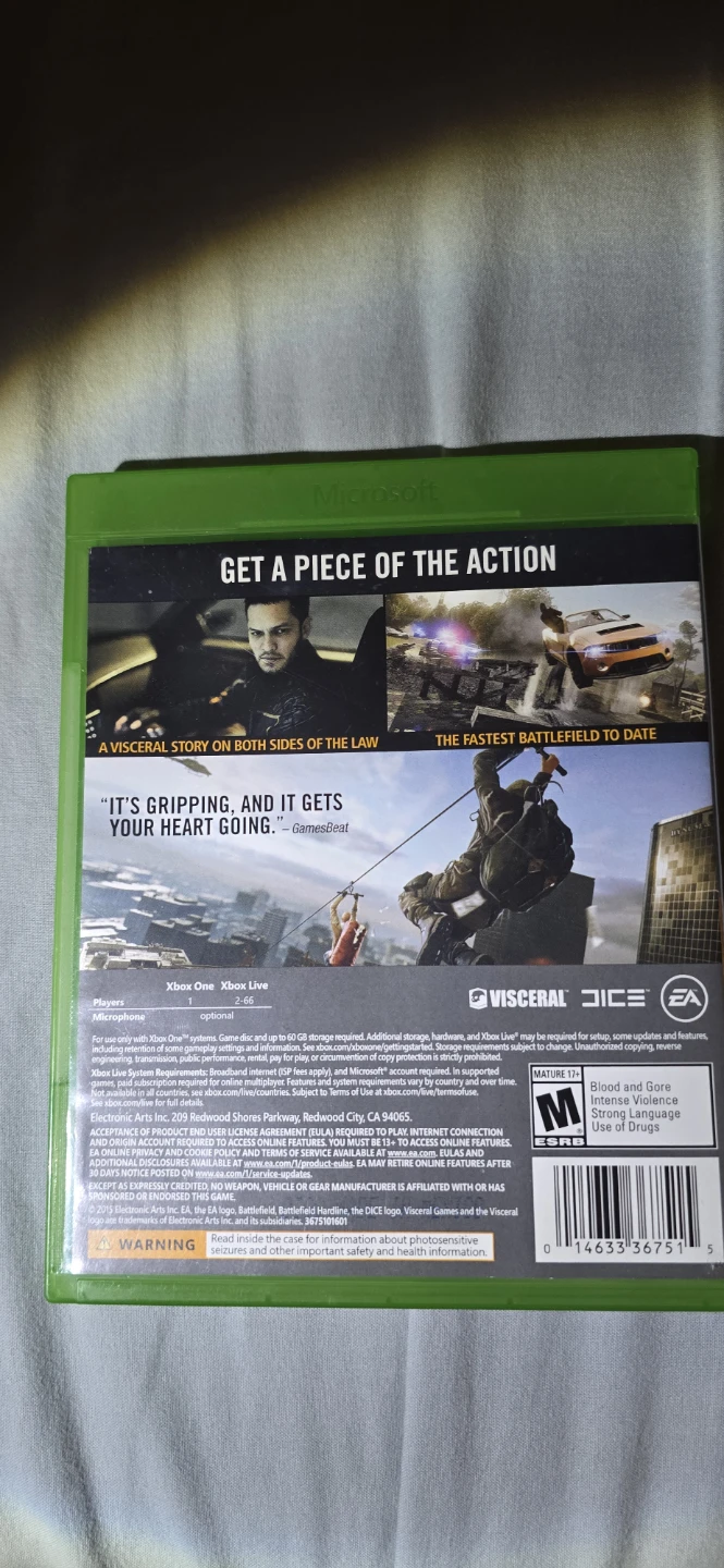 Battlefield hardline - xbox one disc - photo 2