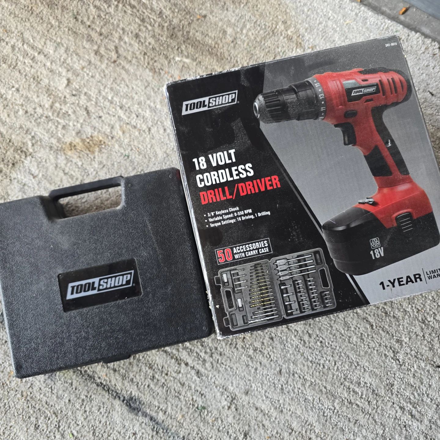 Tool Shop 18 Volt Cordless Drill/Driver with 50 Accessories - photo 2