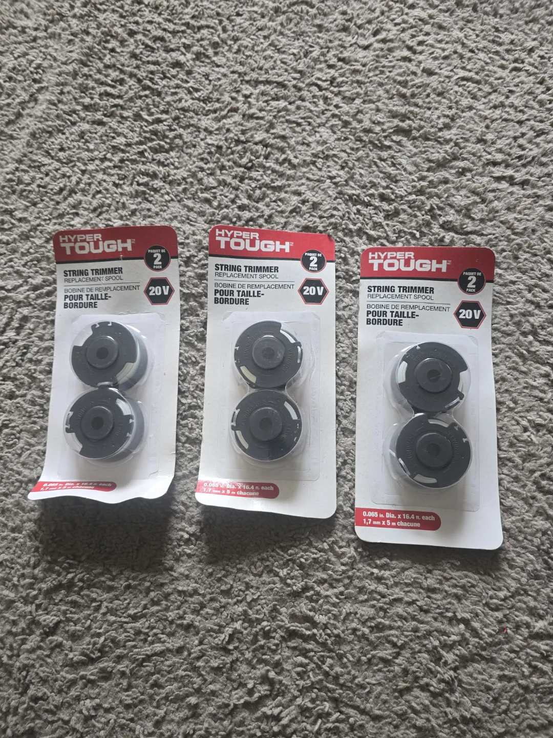 Hyper Tough 20V Max2-Pack Spool & Trimmer Line Nylon