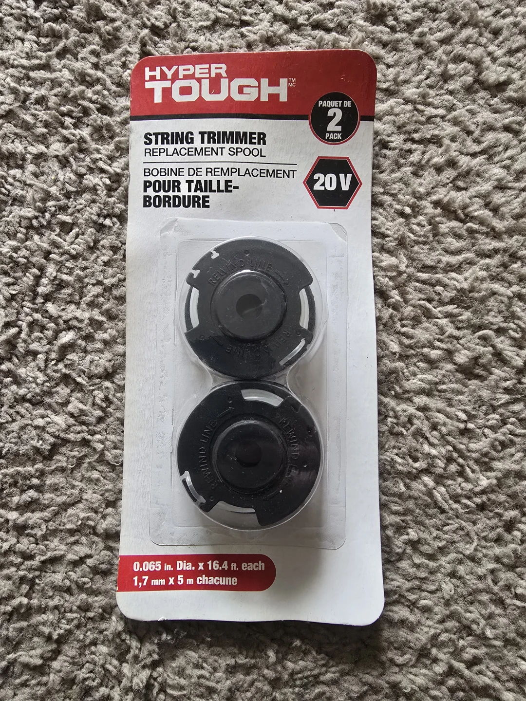 Hyper Tough 20V Max2-Pack Spool & Trimmer Line Nylon - photo 3