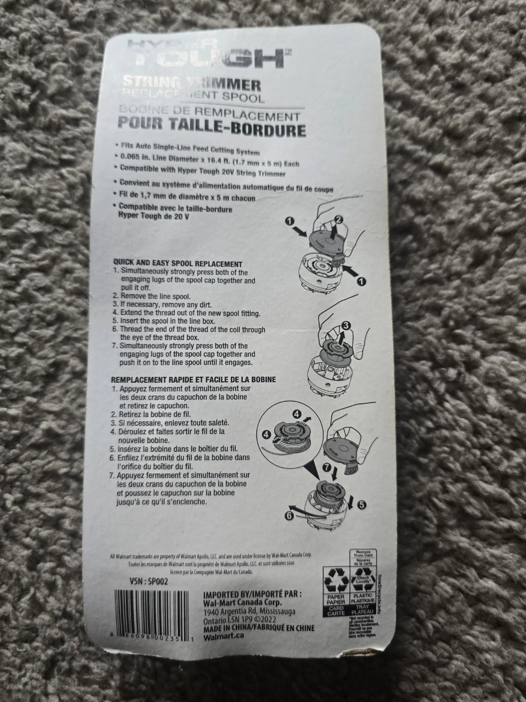 Hyper Tough 20V Max2-Pack Spool & Trimmer Line Nylon - photo 4
