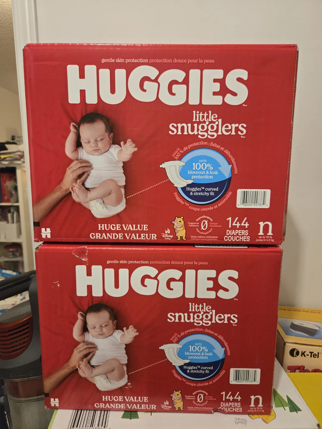 Huggies Little Snugglers Diapers - Size N (144 count)