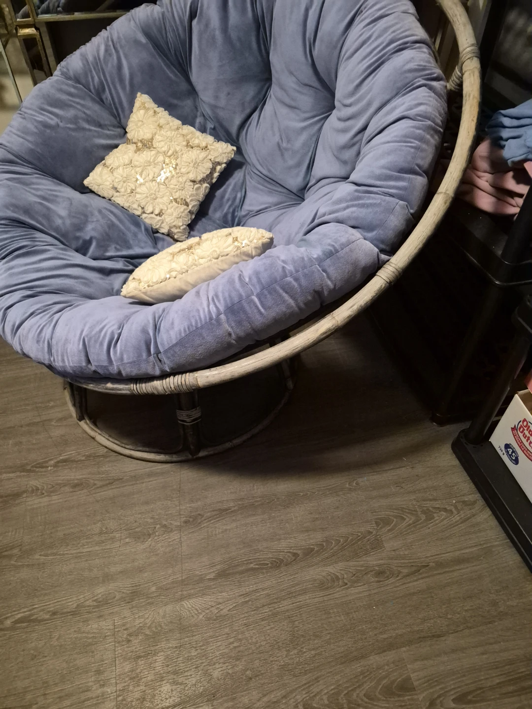 Blue Papasan Chair with Cushions - photo 2