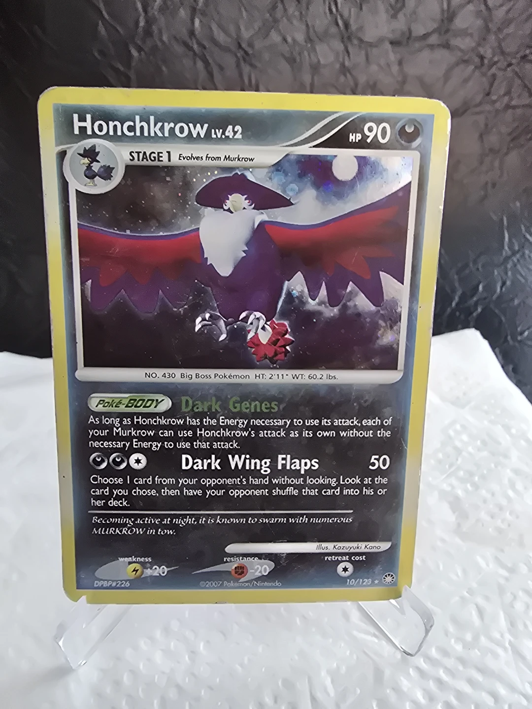 Pokemon Honchkrow trading card