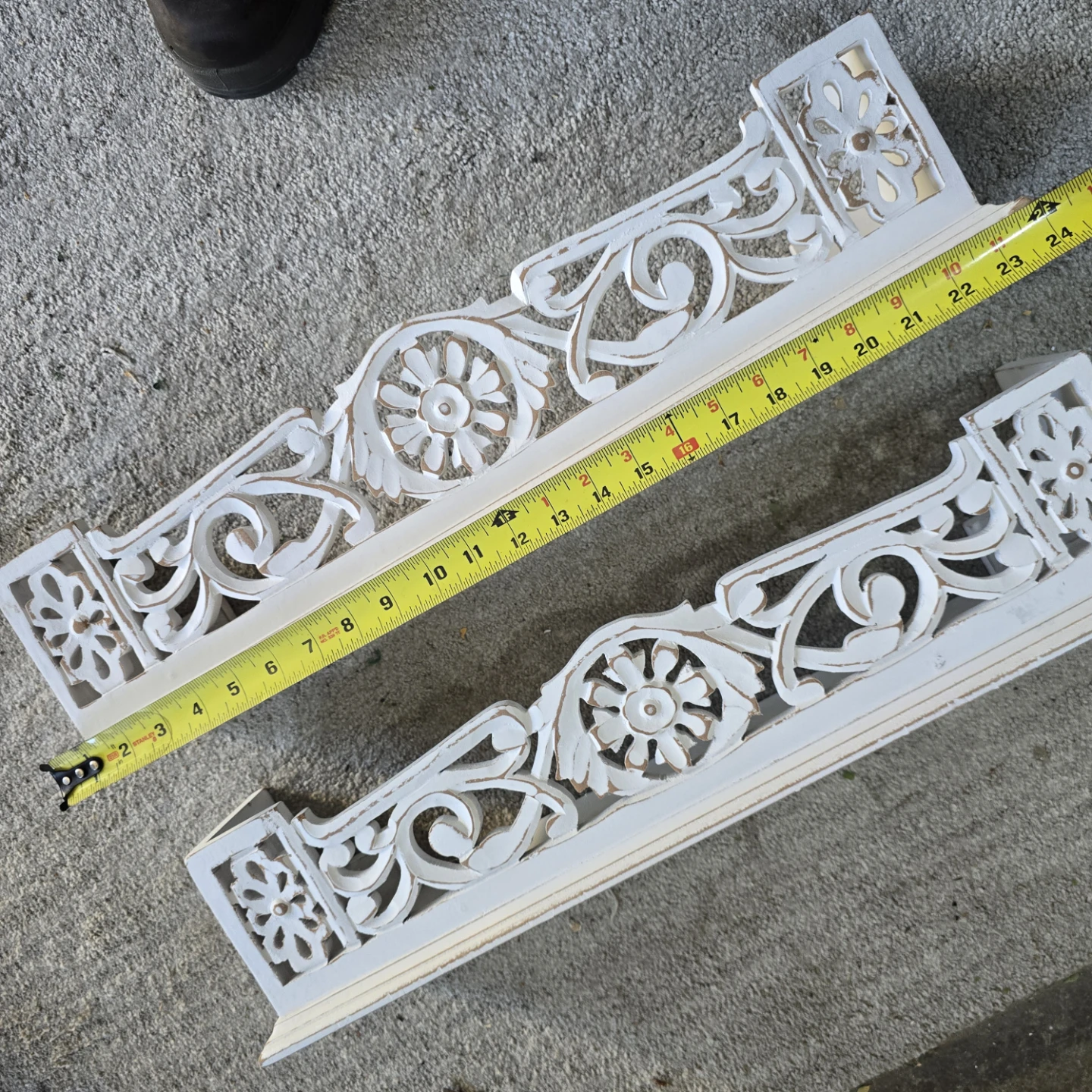 White Decorative Wood Shelves (Set of 2) - photo 2