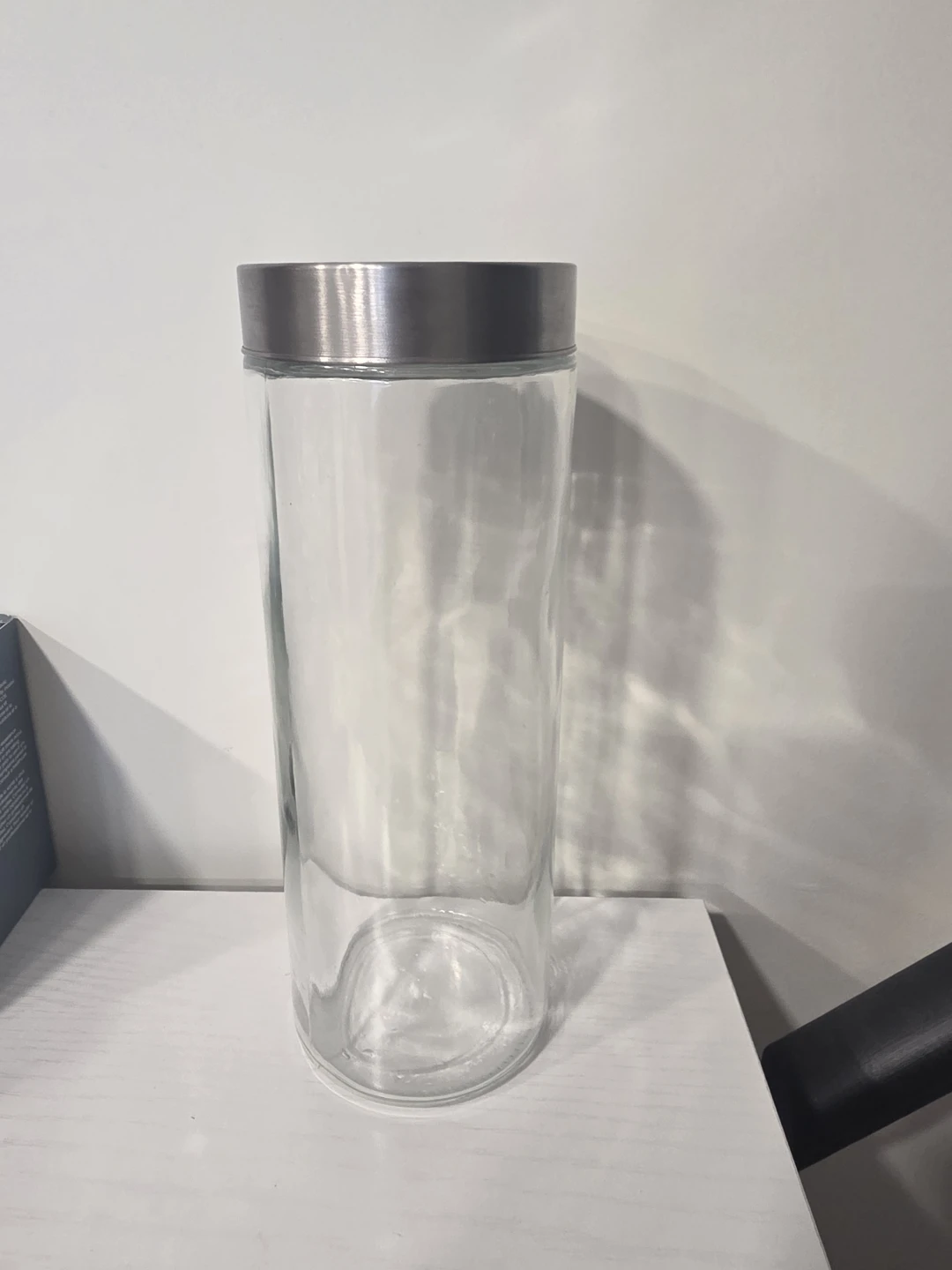 Clear Glass Storage Jar with Metal Lid