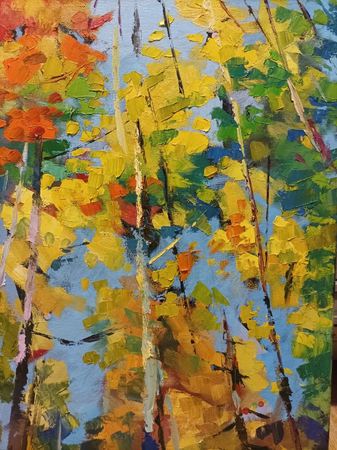 Original Oil Painting "Autumn Trees" 21"by 16" - photo 3