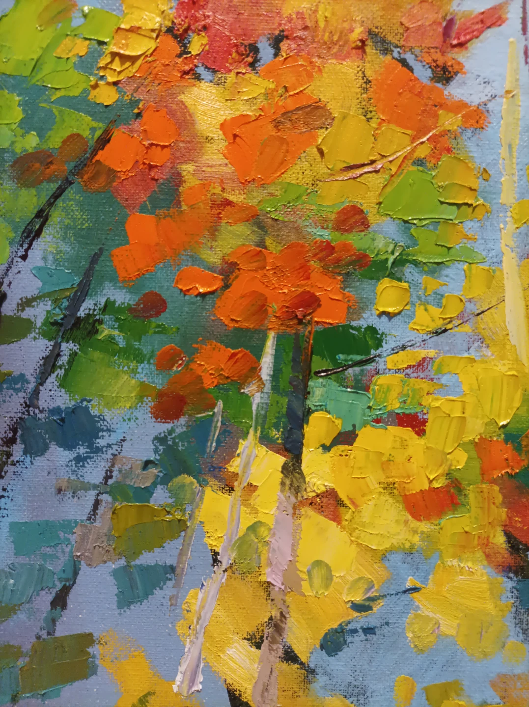 Original Oil Painting "Autumn Trees" 21"by 16" - photo 4