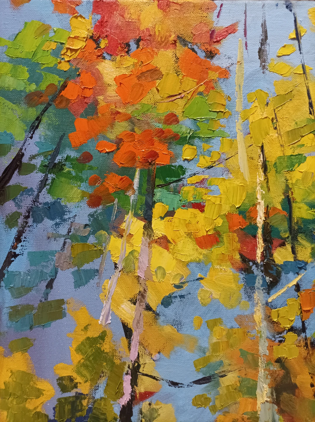 Original Oil Painting "Autumn Trees" 21"by 16" - photo 5