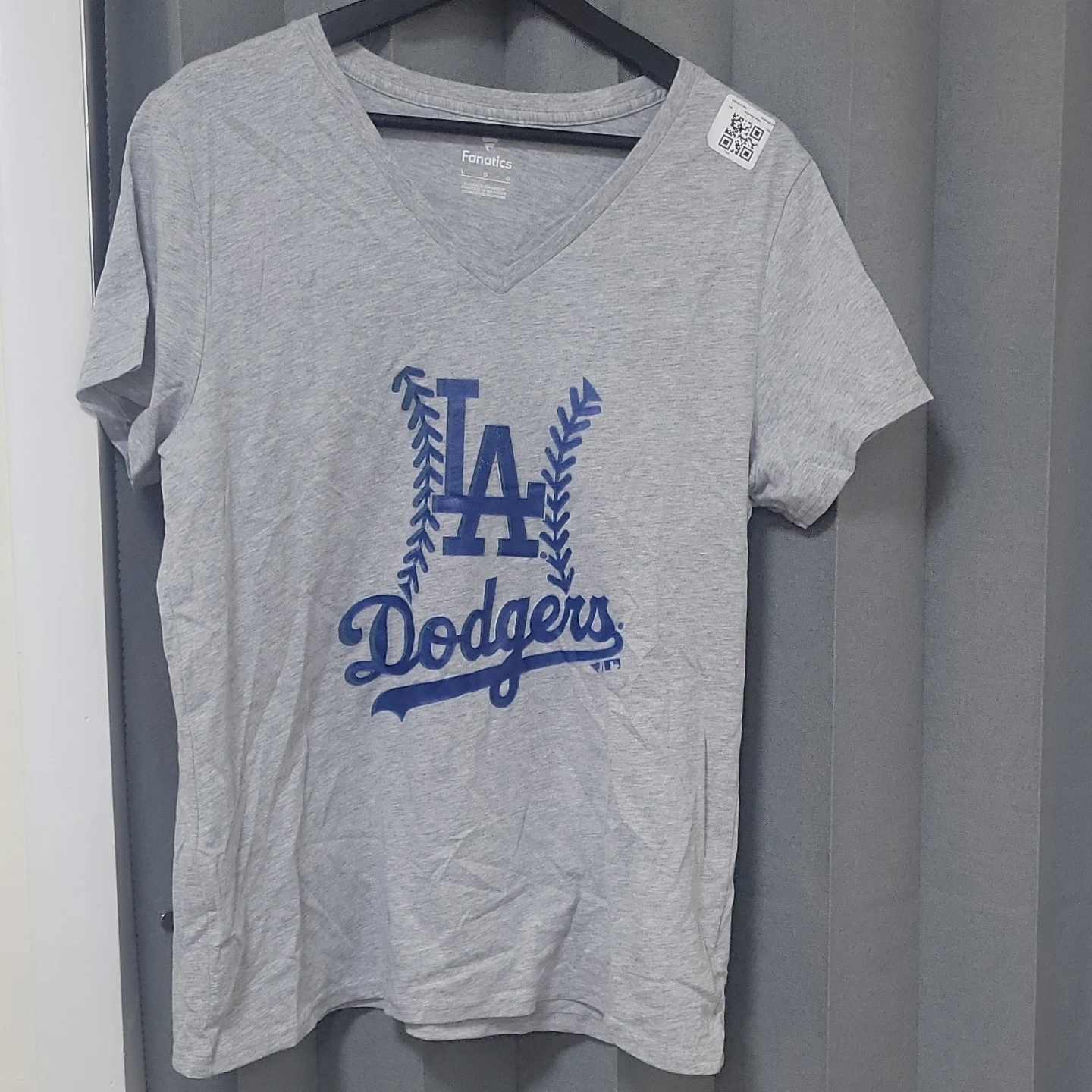 Fanatics LA Dodgers Gray V-Neck T-Shirt