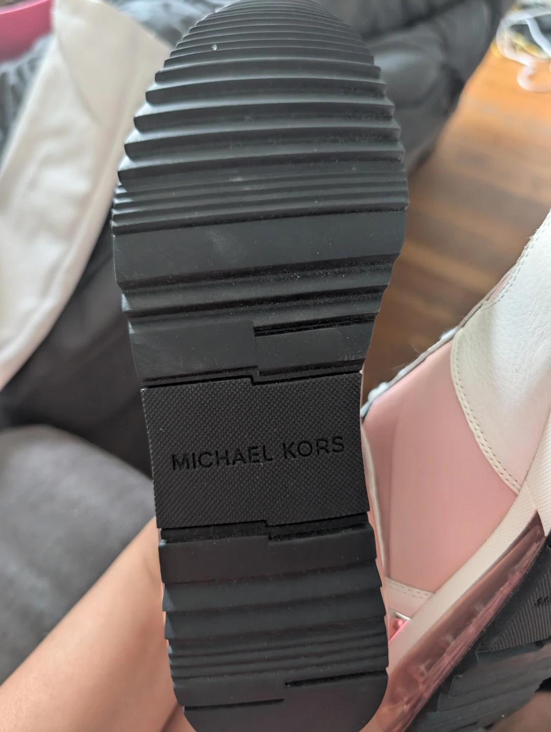 Michael Kors Pink & White Leather Sneakers - photo 3