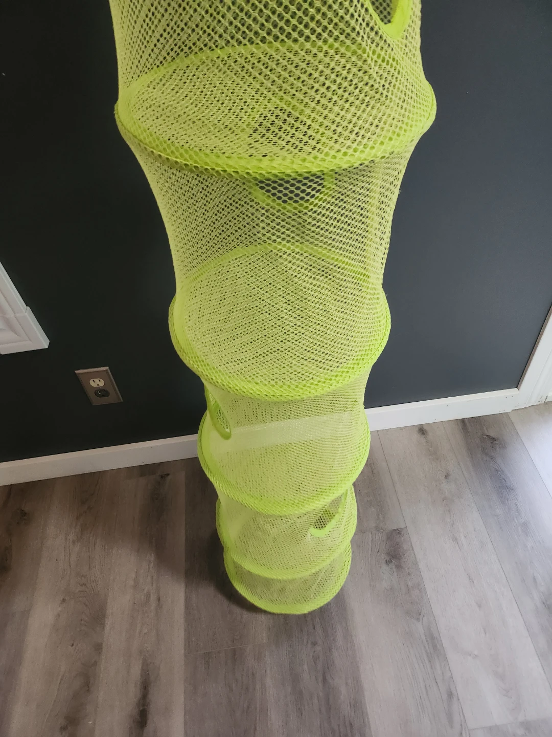 Collapsible hanging mesh storage hamper Neon green- (5ft) - photo 2