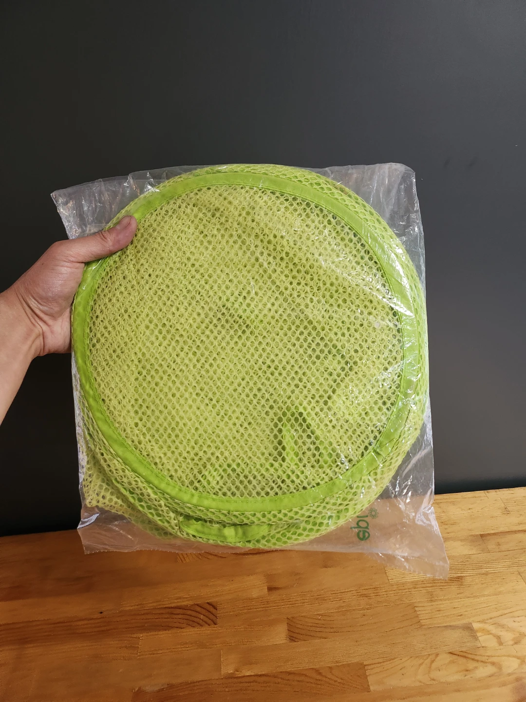 Collapsible hanging mesh storage hamper Neon green- (5ft) - photo 4