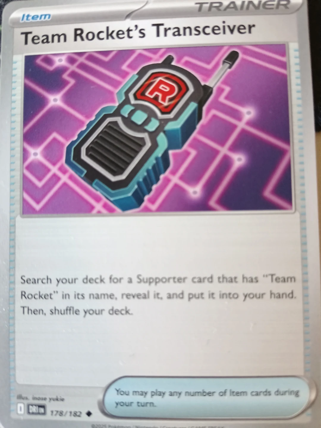 Pokemon Team Rocket's Transceiver Trainer Card