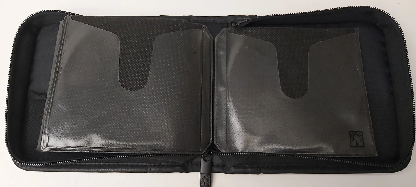 Black CD/DVD Storage Case with Zipper