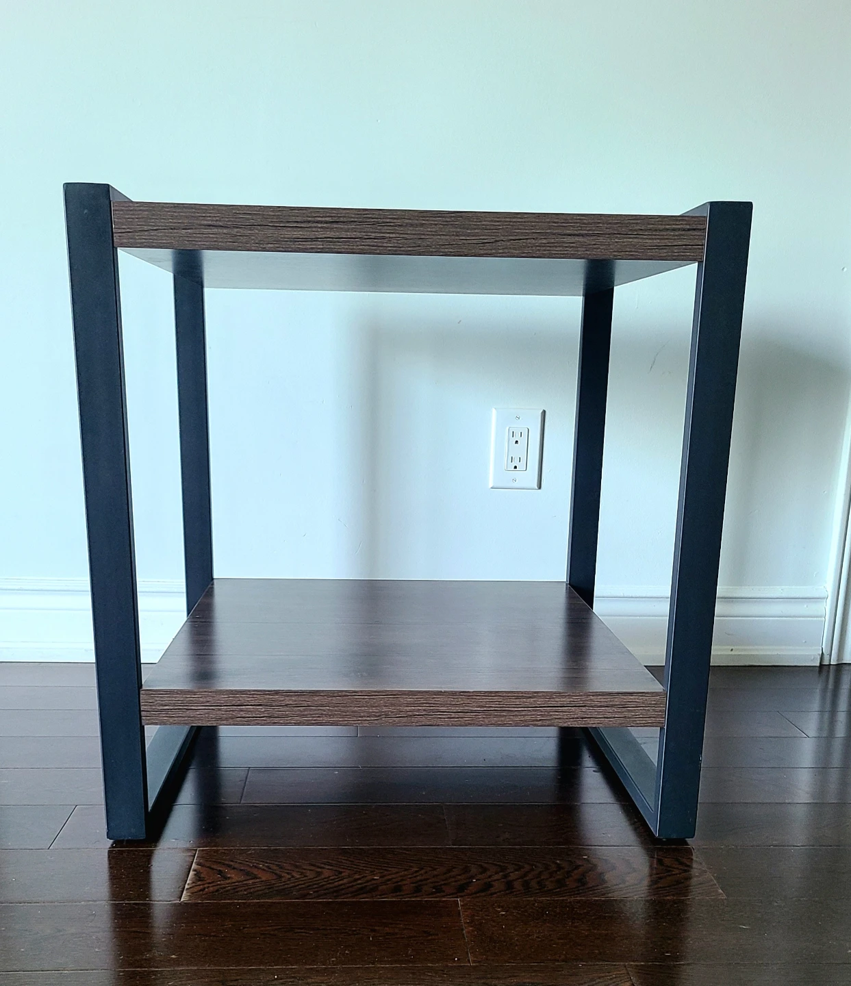 2-Tier Side Table with Wood Finish