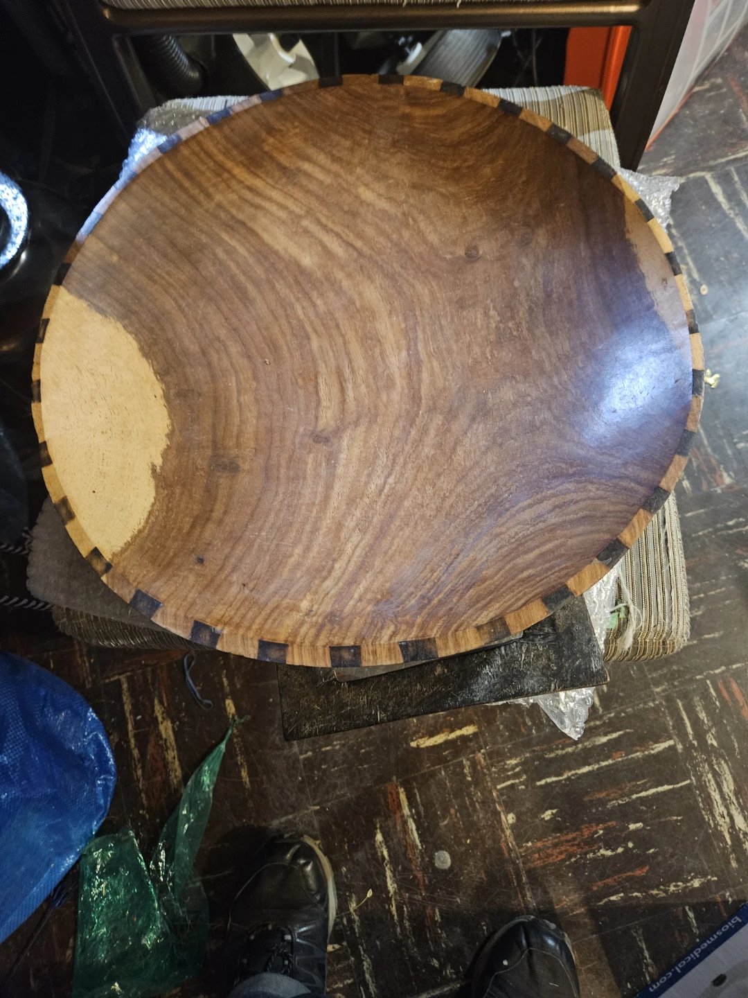 Large Wooden Decorative Bowl - photo 2