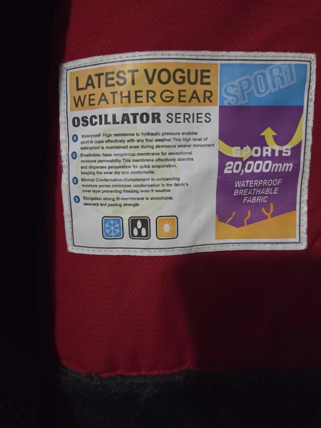 Mens Outdoor Jacket Latest Vogue Weathergear Oscillator Series - photo 4