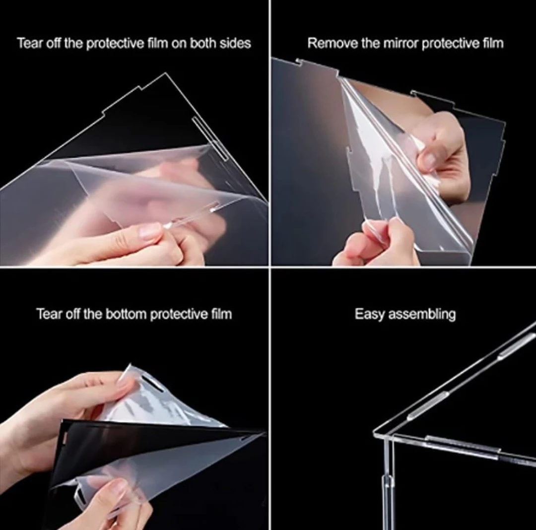Clear Acrylic Display Case with Black Base - photo 2