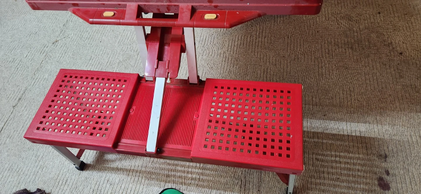 Red Folding Picnic Table and Bench Set - photo 4