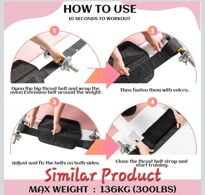NEW!   2 Hip Thrust Belts for Weight Training - photo 3
