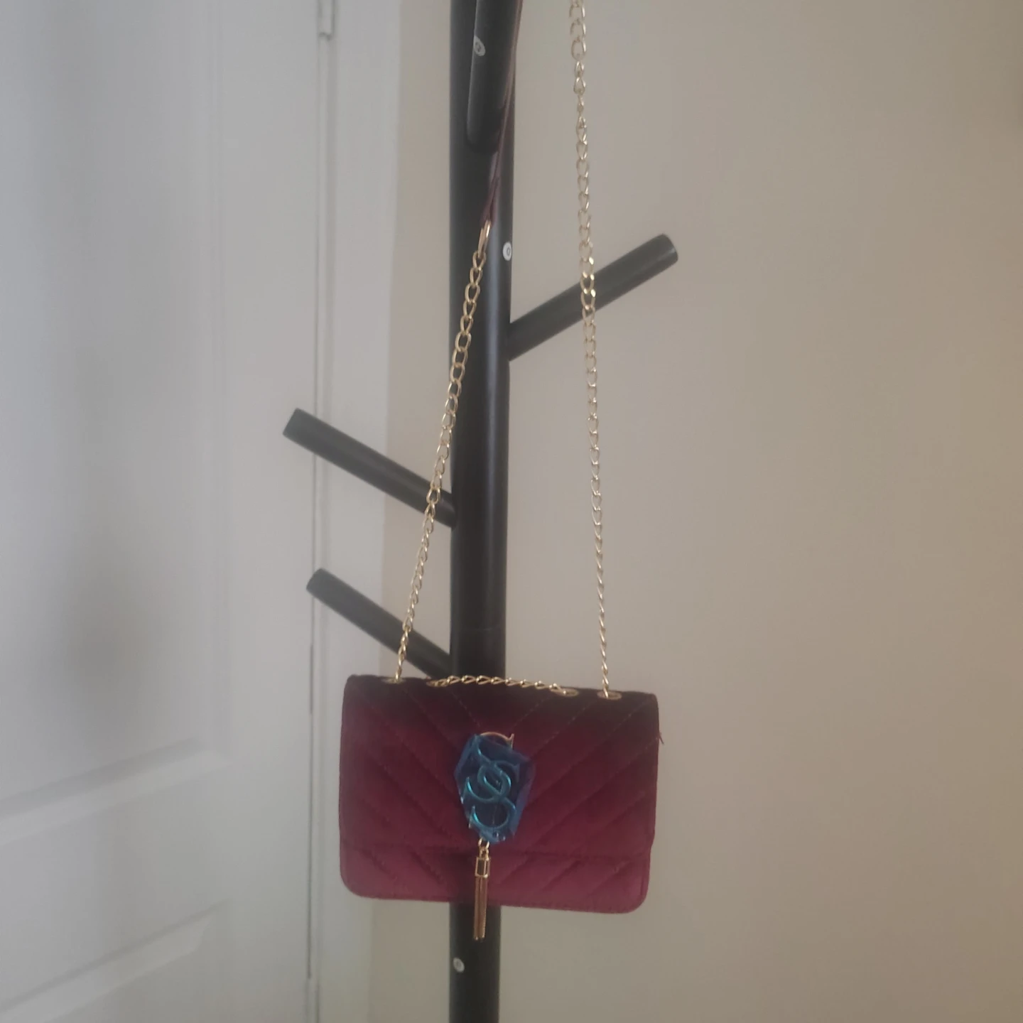 Velvet Clutch Purse with Chain - photo 2